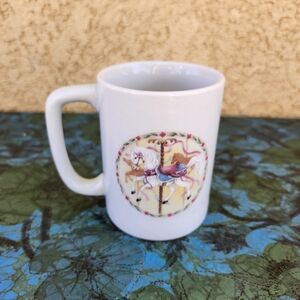 Vintage Otagiri Japan Carosel Horse Coffee Mug Ceramic